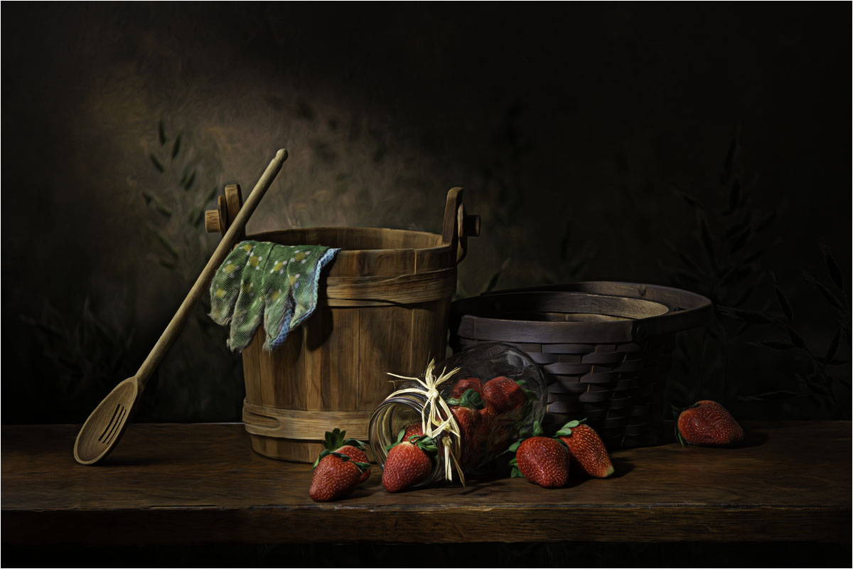 Jane Kicks - Still Life with Strawberries